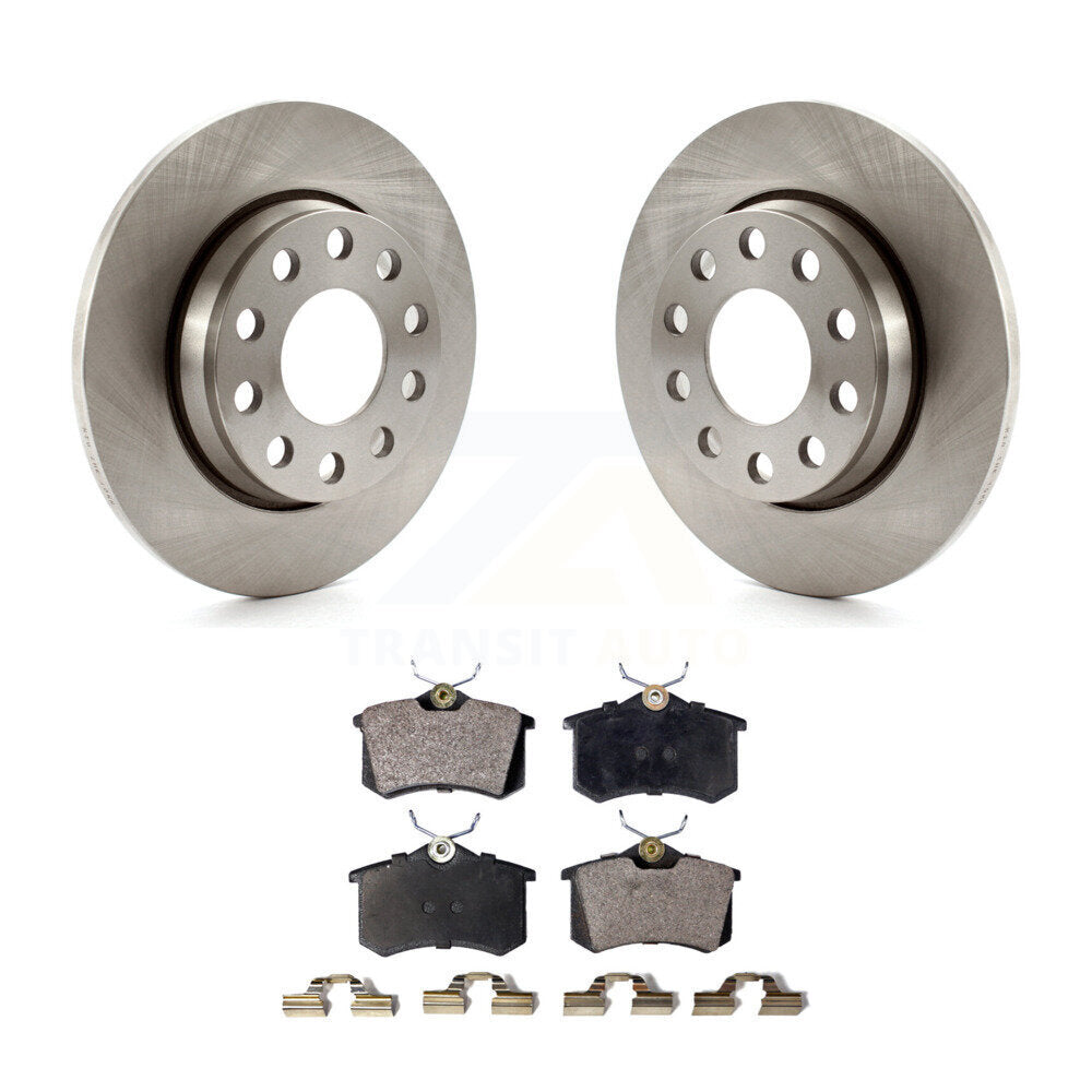 Rear Brake Rotor & Ceramic Pad Kit For Audi A4 Quattro With 255mm Diameter