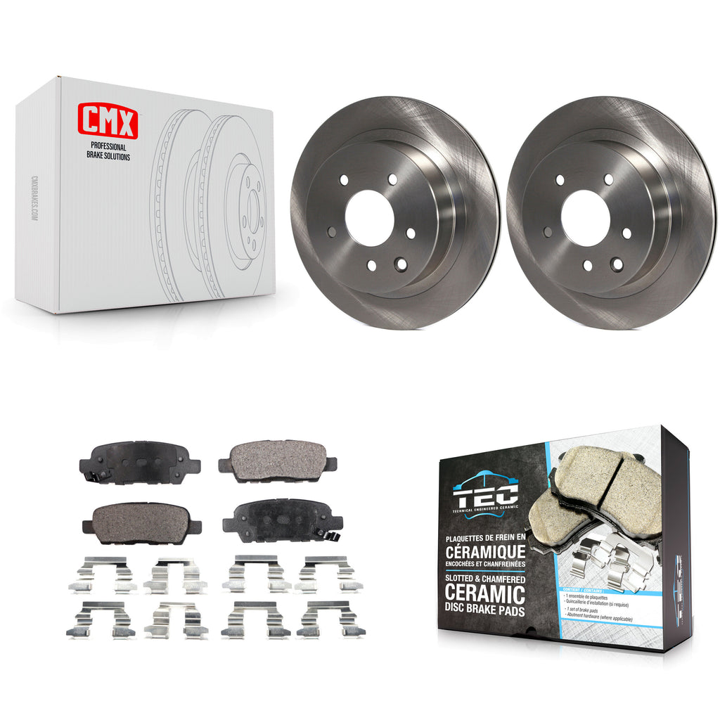 Rear Brake Rotor Ceramic Pad Kit For Nissan Rogue Sport INFINITI G35 Select LEAF