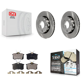 [Rear] 2000-2001 Audi S4 Premium OE Brake Rotors & Ceramic Pads Kit For Max Braking
