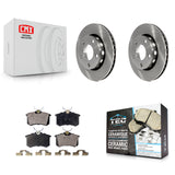 [Rear] 2000-2001 Audi S4 Premium OE Brake Rotors & Ceramic Pads Kit For Max Braking