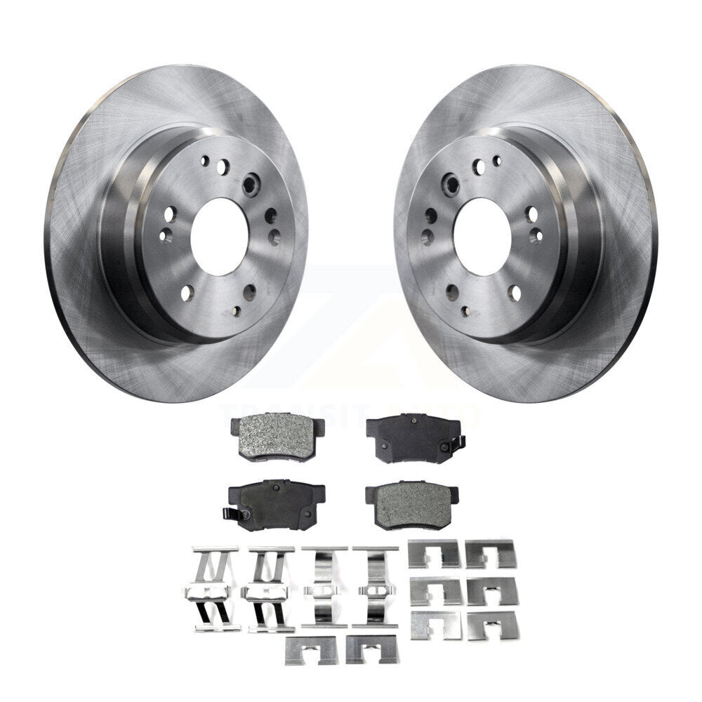 Rear Disc Brake Rotors And Ceramic Pads Kit For Acura TL Honda Element