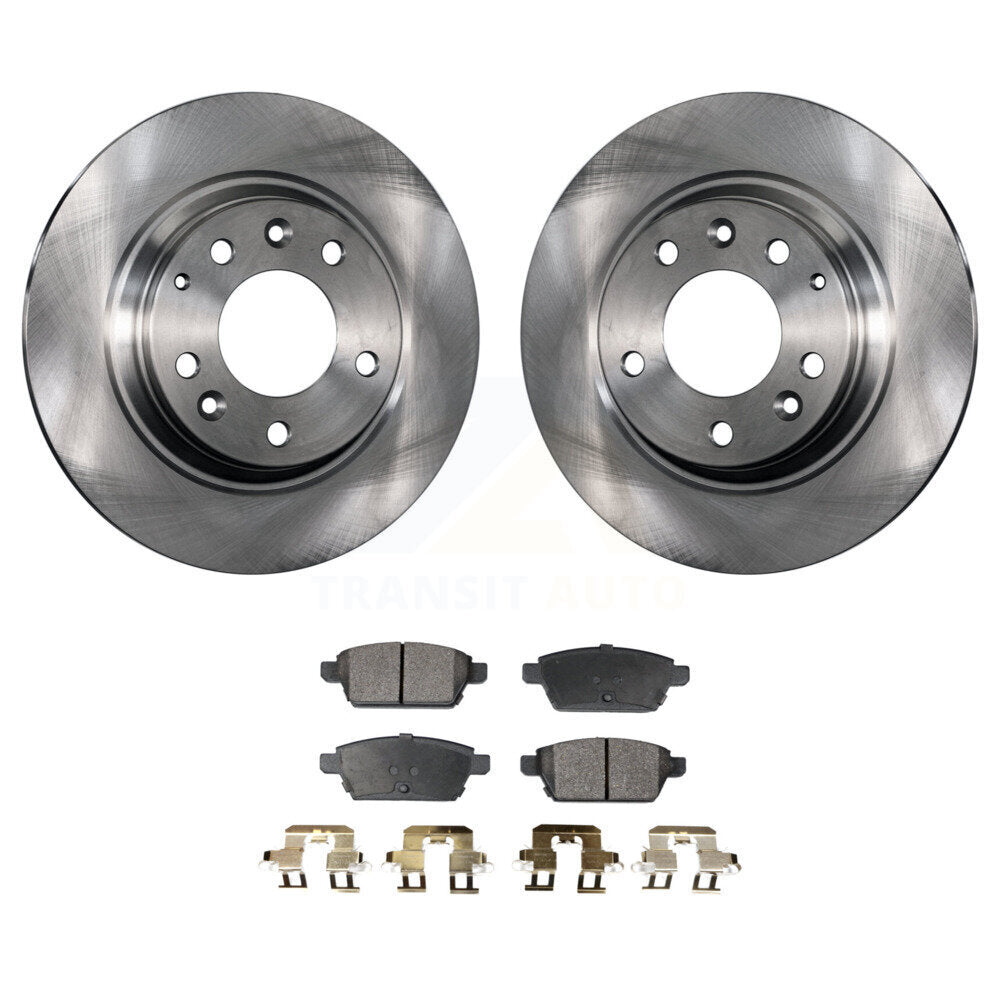 Rear Brake Rotor And Ceramic Pad Kit For Ford Fusion Mazda 6 Lincoln MKZ Mercury