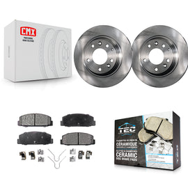 Rear Disc Brake Rotors And Ceramic Pads Kit For Mazda 6 Protege