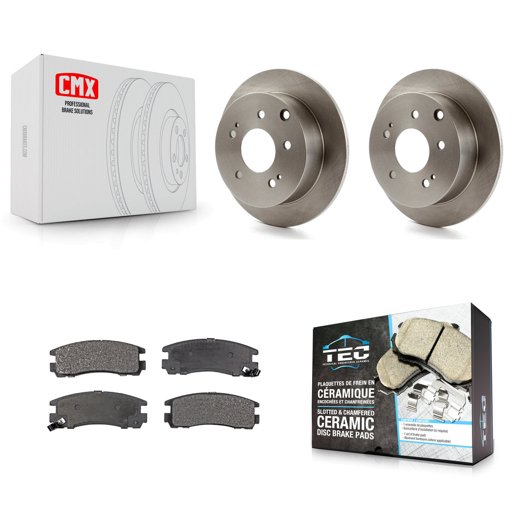 Rear Disc Brake Rotors And Ceramic Pads Kit For Mitsubishi Galant Eclipse