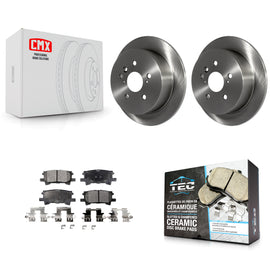 Rear Brake Rotors Ceramic Pad Kit For Lexus Toyota Highlander RX350 RX330 RX400h