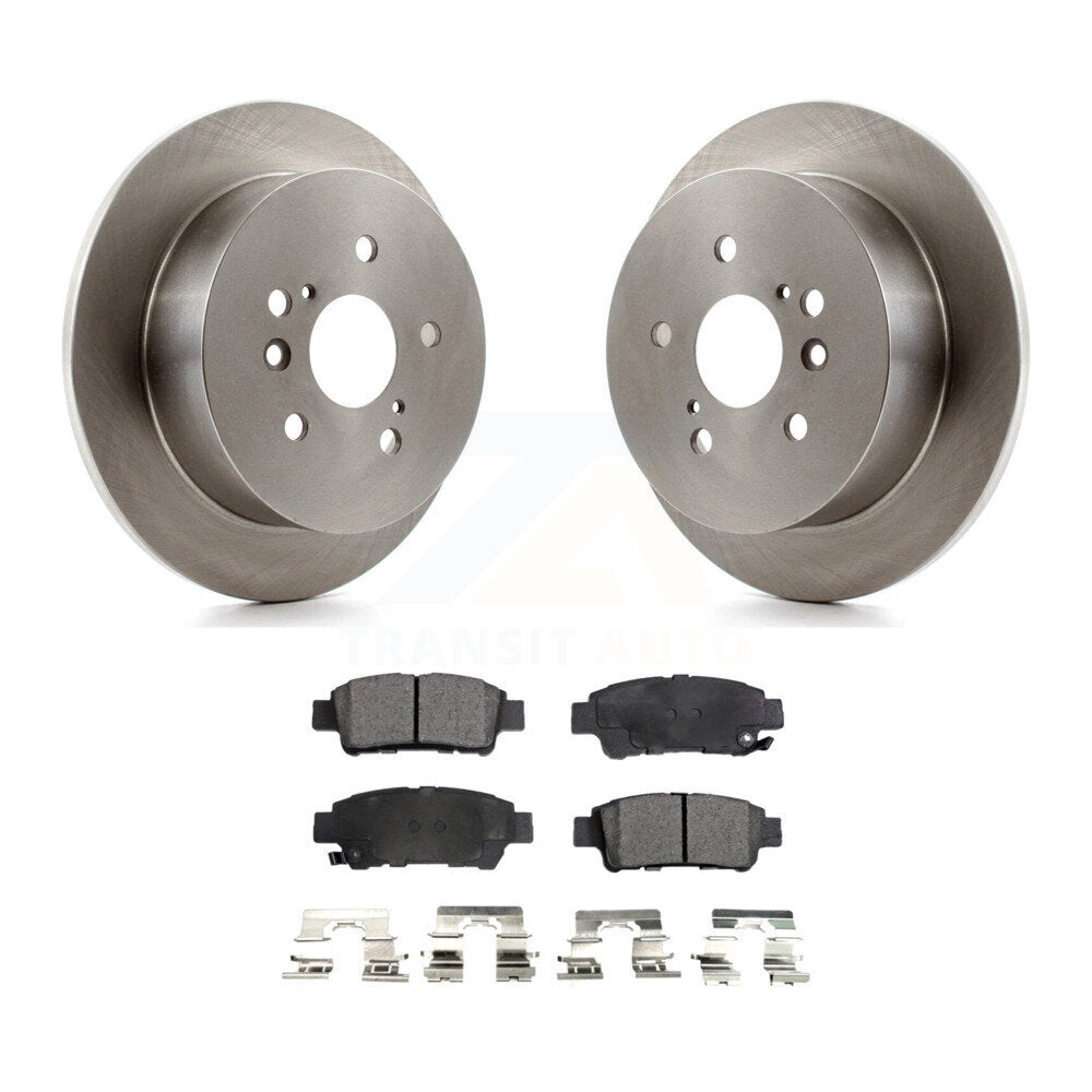 Rear Disc Brake Rotors And Ceramic Pads Kit For 2004-2010 Toyota Sienna