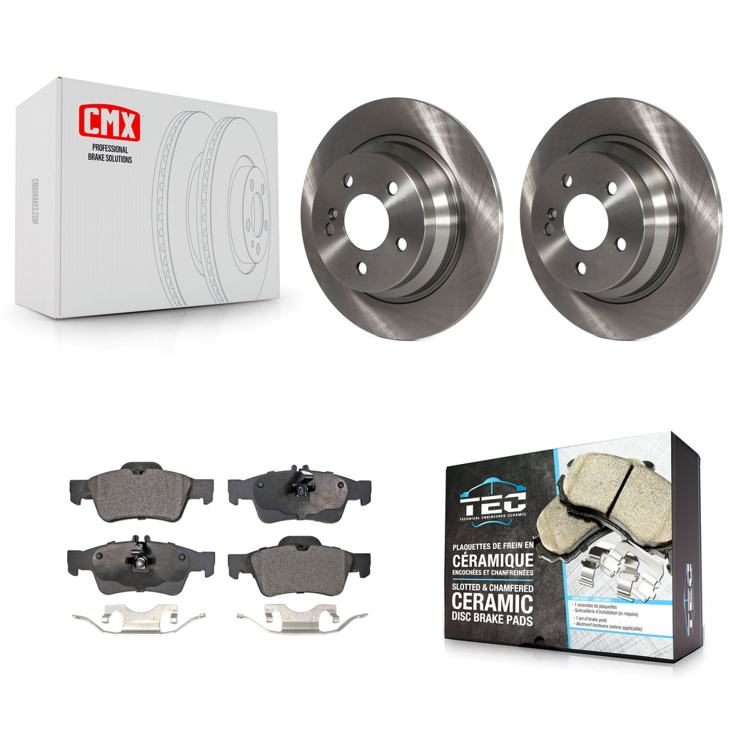Rear Brake Rotor & Ceramic Pad Kit For Mercedes-Benz E320 E350 E500 E250 E63 AMG