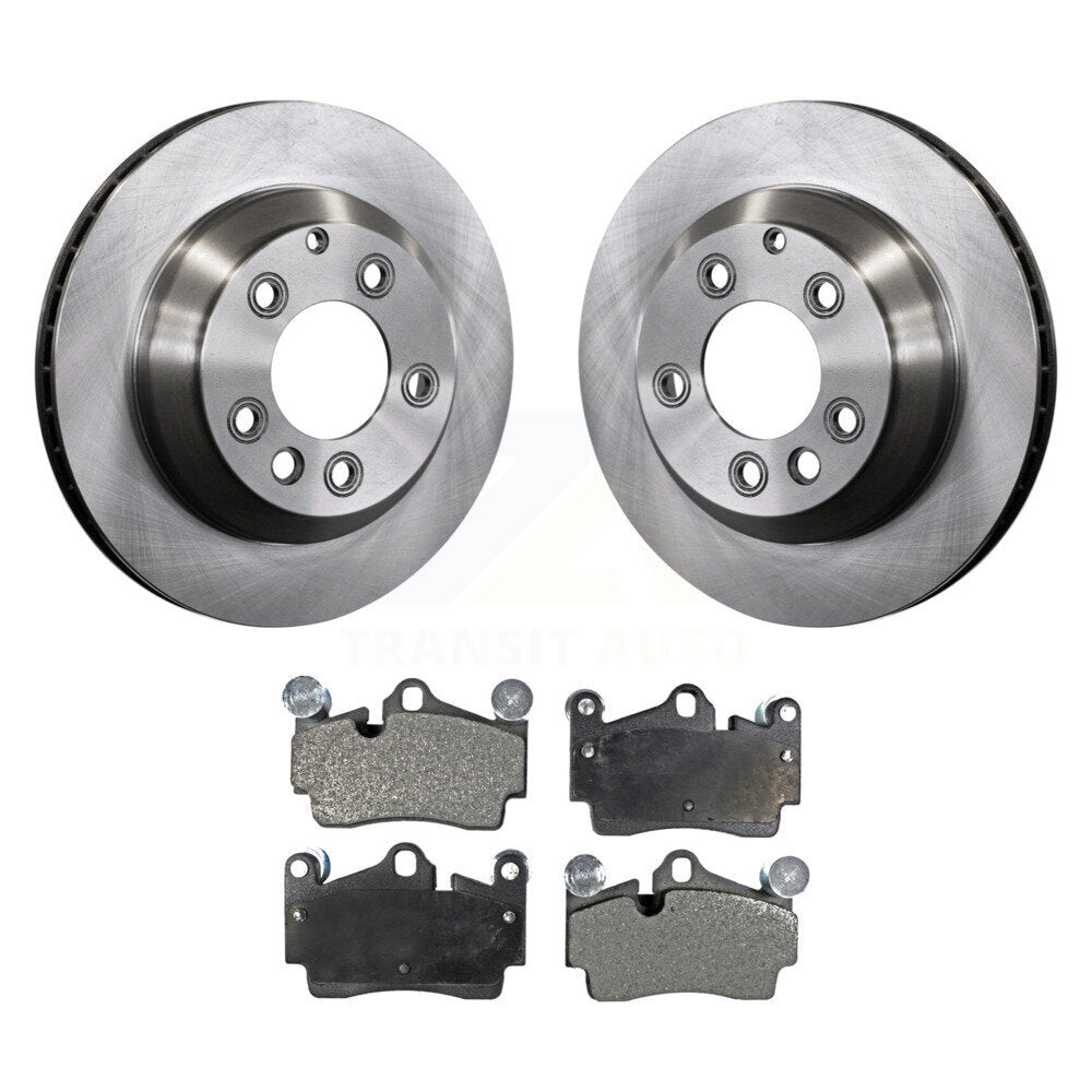 Rear Brake Rotors Ceramic Pad Kit For Audi Q7 Porsche Cayenne Volkswagen Touareg