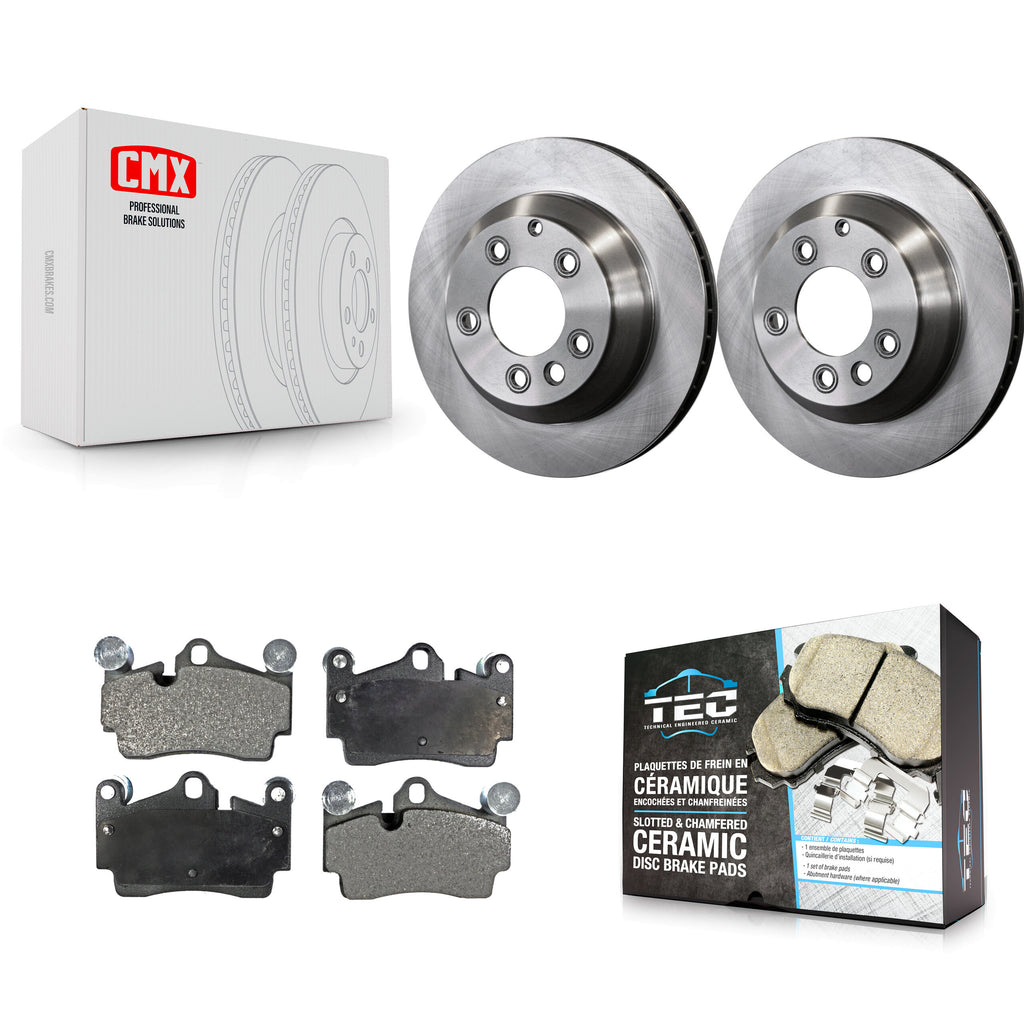 Rear Brake Rotors Ceramic Pad Kit For Audi Q7 Porsche Cayenne Volkswagen Touareg