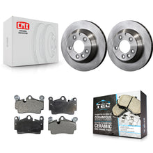 Charger l'image dans la galerie, Rear Brake Rotors Ceramic Pad Kit For Audi Q7 Porsche Cayenne Volkswagen Touareg