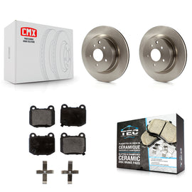 Rear Disc Brake Rotors And Ceramic Pad Kit For Nissan 350Z Infiniti G35 INFINITI