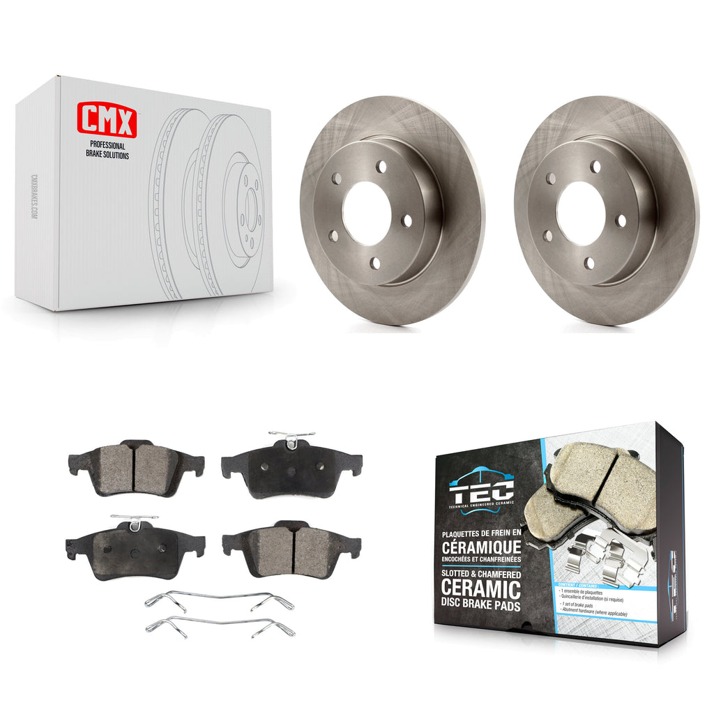 Rear Disc Brake Rotors And Ceramic Pads Kit For Mazda 3 Sport
