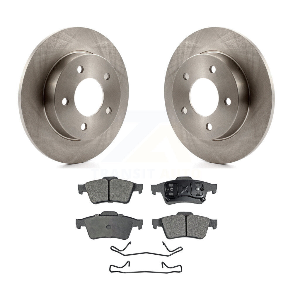 Rear Disc Brake Rotors And Ceramic Pads Kit For 2004-2005 Mazda 3 2.0L