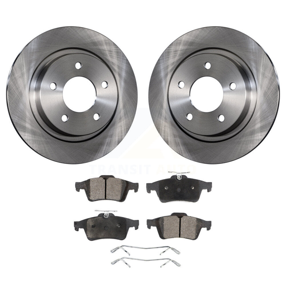 Rear Disc Brake Rotors And Ceramic Pads Kit For Mazda 3 Sport