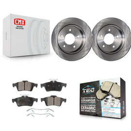 Rear Disc Brake Rotors And Ceramic Pads Kit For Mazda 3 Sport