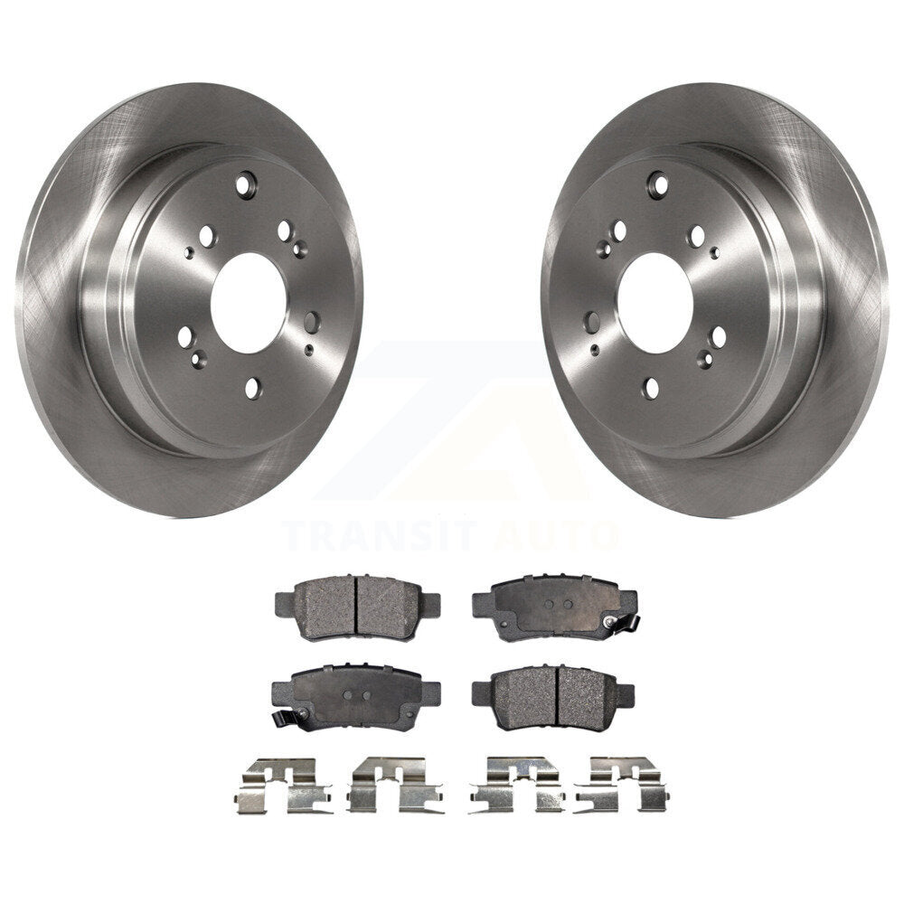 Rear Disc Brake Rotors And Ceramic Pads Kit For 2005-2010 Honda Odyssey