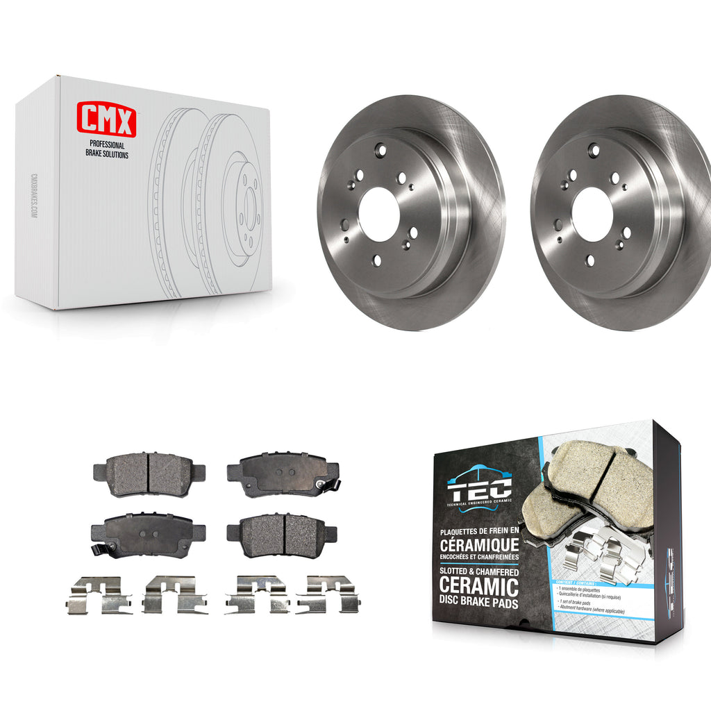 [Rear] 2005-2010 Honda Odyssey Premium OE Brake Rotors & Ceramic Pads Kit For Max Braking