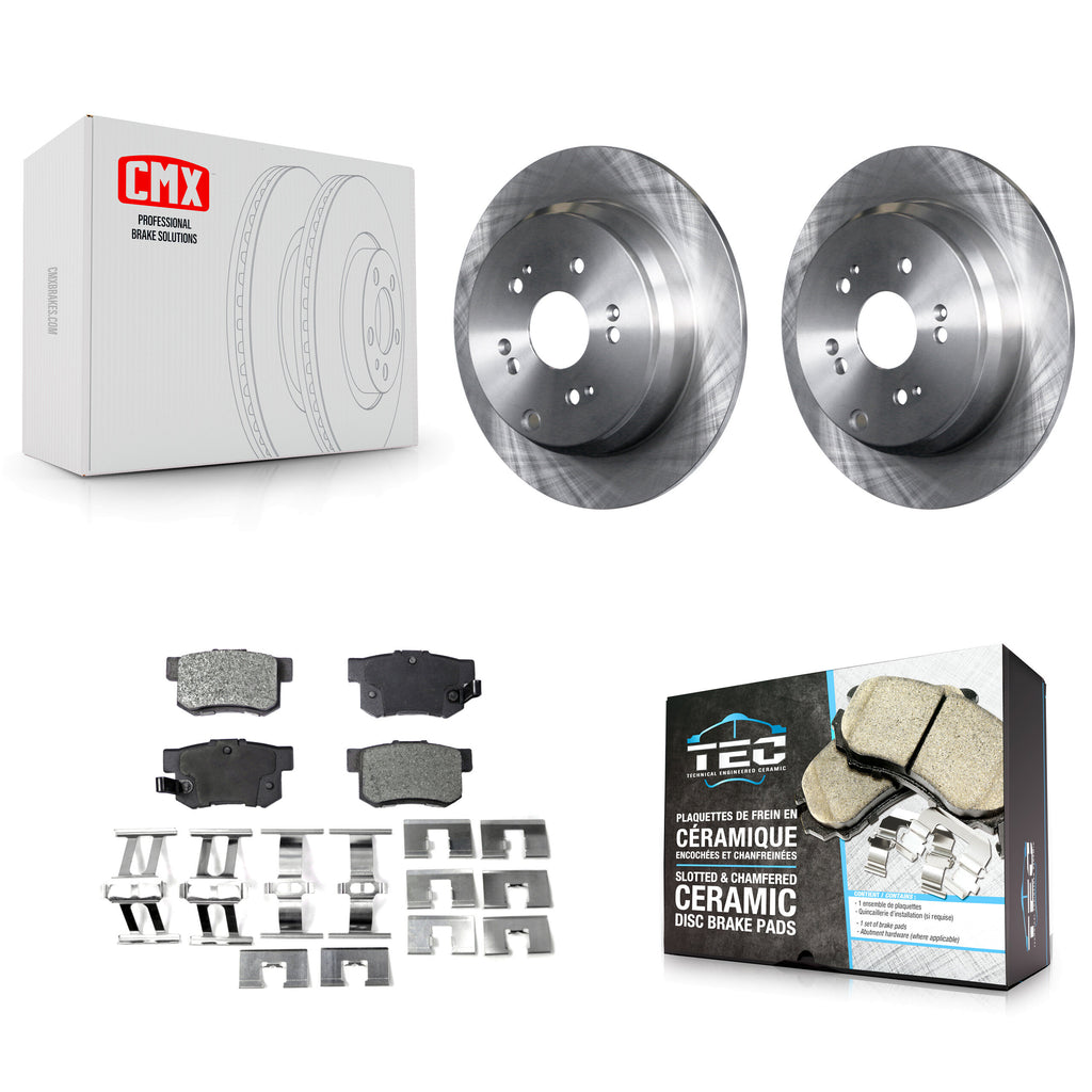 Rear Disc Brake Rotors And Ceramic Pads Kit For Acura RDX