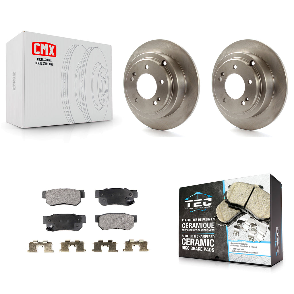 [Rear] 2004-2006 Kia Amanti Premium OE Brake Rotors & Ceramic Pads Kit For Max Braking