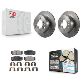 [Rear] 2003-2006 Kia Sorento Premium OE Brake Rotors & Ceramic Pads Kit For Max Braking