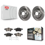 Rear Disc Brake Rotors And Ceramic Pads Kit For Saab 9-3 9-3X With Solid Rotor
