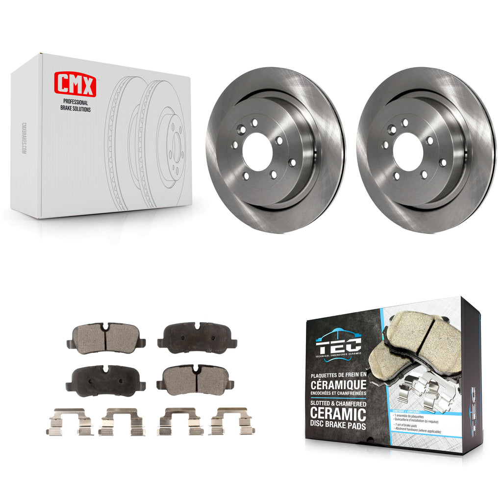 Rear Disc Brake Rotors And Ceramic Pads Kit For Land Rover Range Sport LR4 LR3