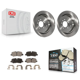Rear Disc Brake Rotors And Ceramic Pads Kit For Land Rover Range Sport LR4 LR3