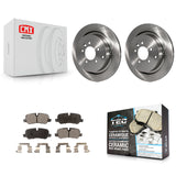 Rear Disc Brake Rotors And Ceramic Pads Kit For Land Rover Range Sport LR4 LR3