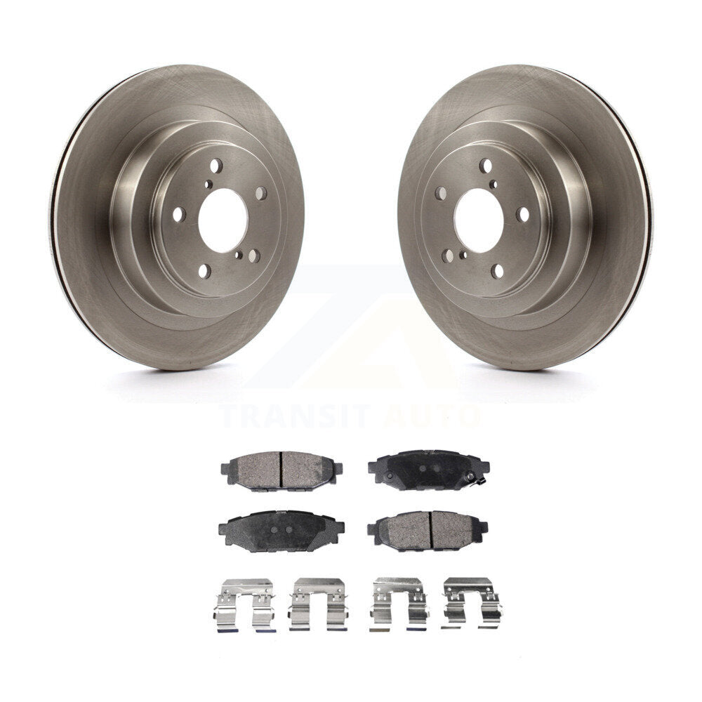 Rear Disc Brake Rotors And Ceramic Pads Kit For Subaru Legacy