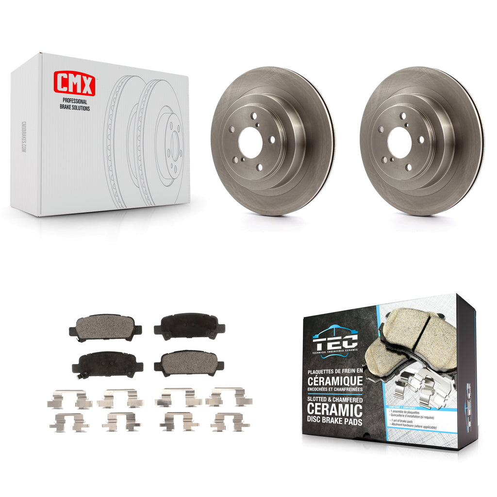 Rear Disc Brake Rotors And Ceramic Pads Kit For Subaru Legacy