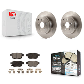 [Rear] 2006-2014 Honda Ridgeline Premium OE Brake Rotors & Ceramic Pads Kit For Max Braking