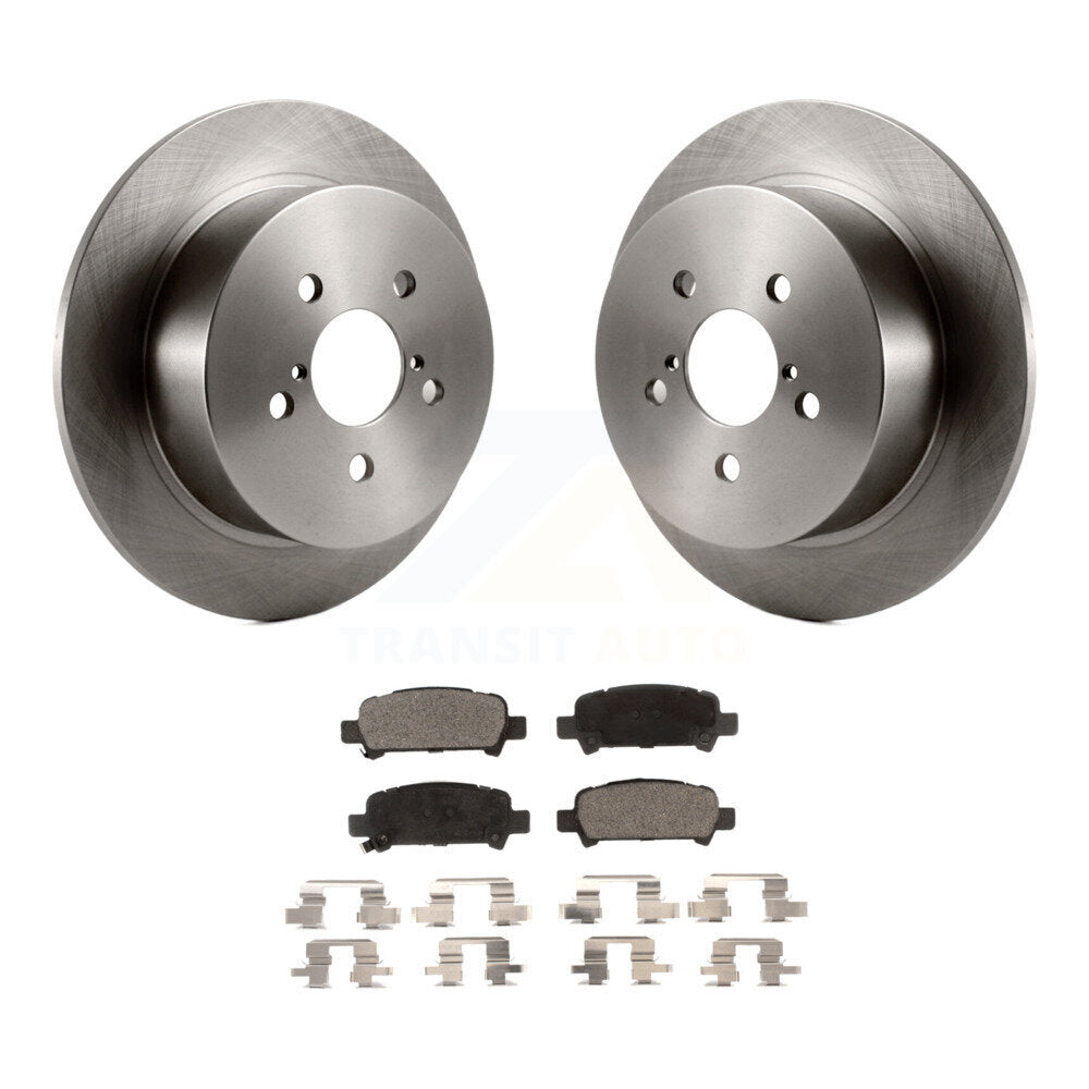 Rear Brake Rotor Ceramic Pad Kit For 08-09 Subaru Legacy With 17" Factory Wheels