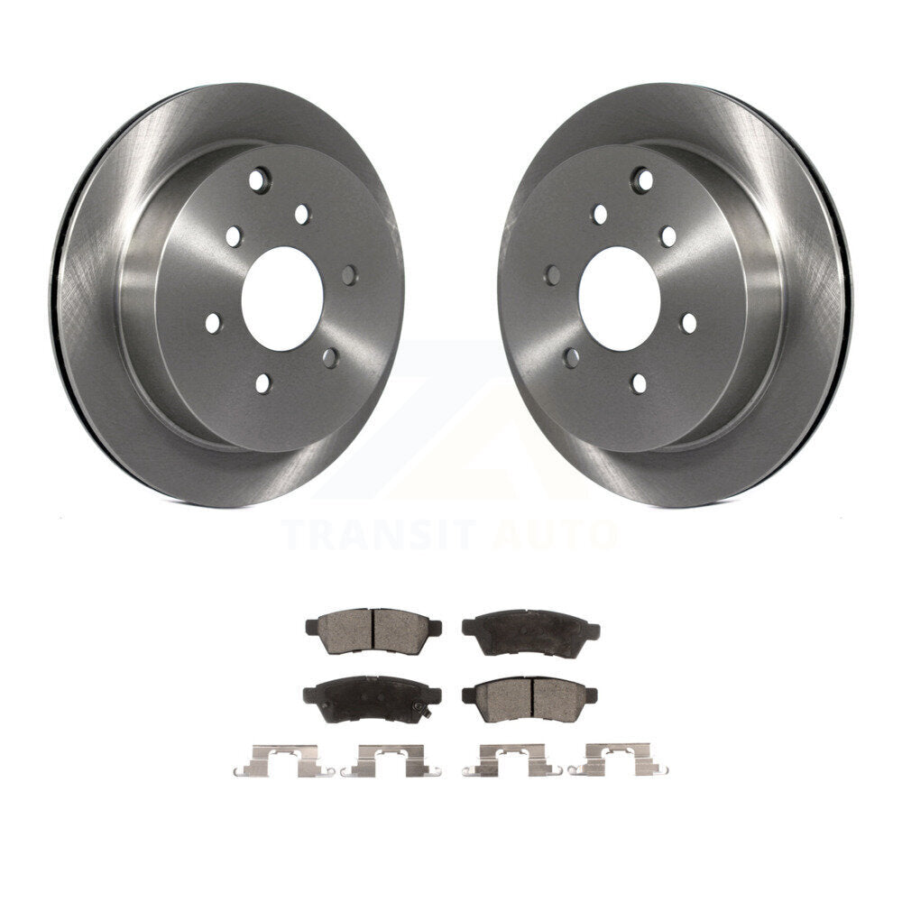 Rear Disc Brake Rotors Ceramic Pad Kit For Nissan Frontier Xterra Suzuki Equator