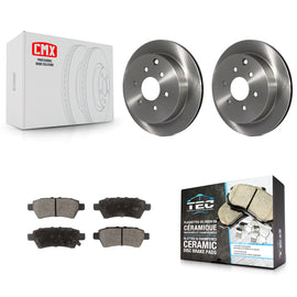 [Rear] 2006-2007 Nissan Xterra Premium OE Brake Rotors & Ceramic Pads Kit For Max Braking