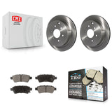 [Rear] 2006-2007 Nissan Xterra Premium OE Brake Rotors & Ceramic Pads Kit For Max Braking