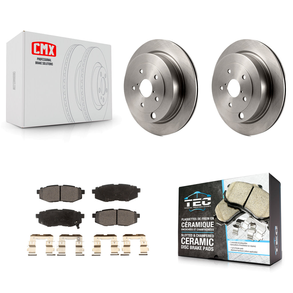 Rear Disc Brake Rotors And Ceramic Pads Kit For Subaru Tribeca B9