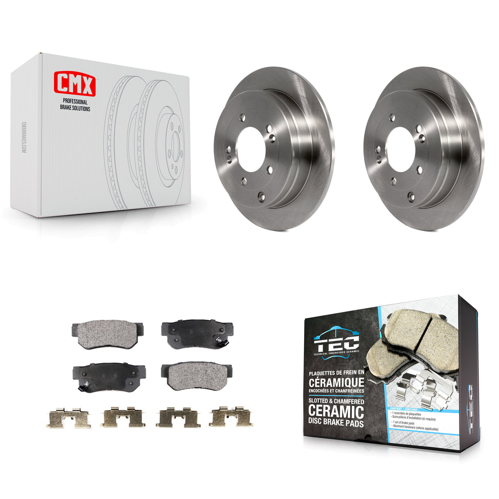 [Rear] 2006-2009 Hyundai Azera Premium OE Brake Rotors & Ceramic Pads Kit For Max Braking