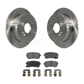 [Rear] 2006-2010 Hyundai Accent Kia Rio Rio5 Premium OE Brake Rotors & Ceramic Pads Kit For Max Braking