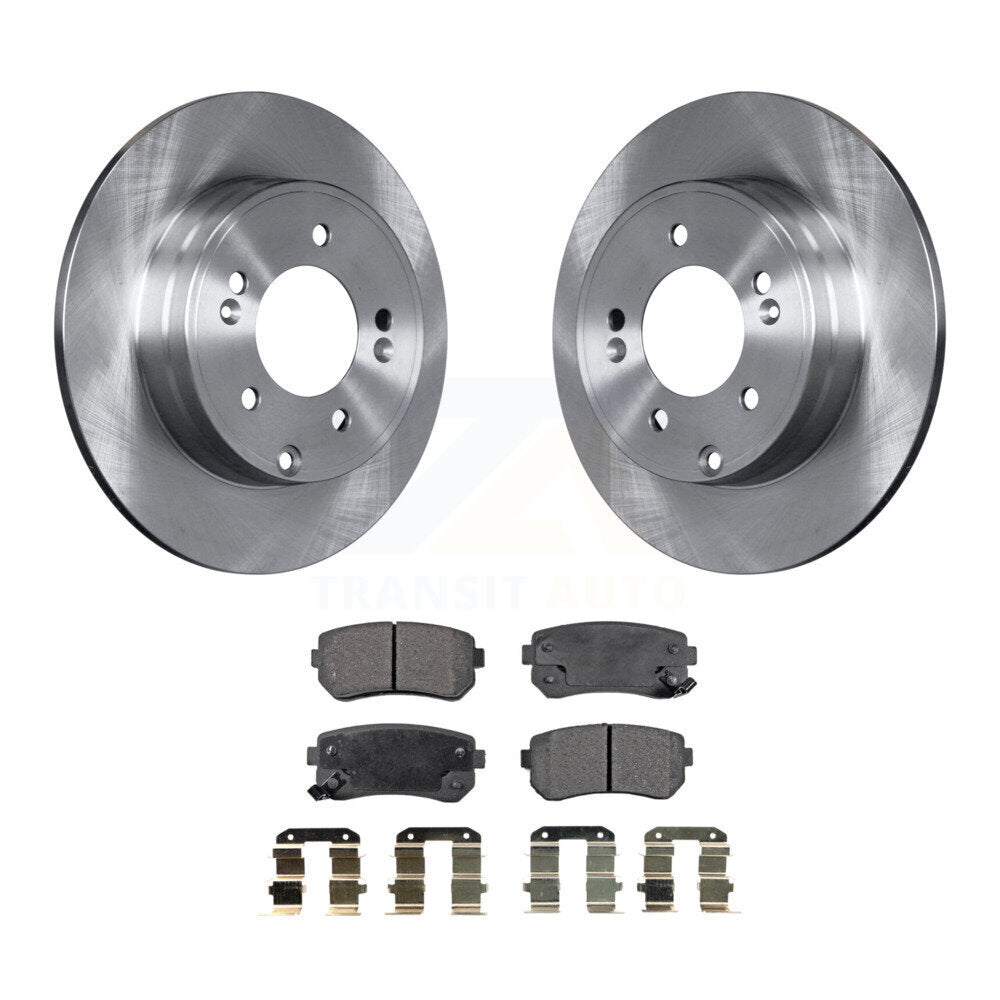 Rear Disc Brake Rotors And Ceramic Pad Kit For Hyundai Sonata Tucson Kia Cadenza