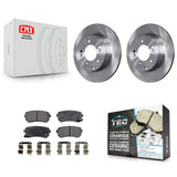 Rear Disc Brake Rotors And Ceramic Pad Kit For Hyundai Sonata Tucson Kia Cadenza
