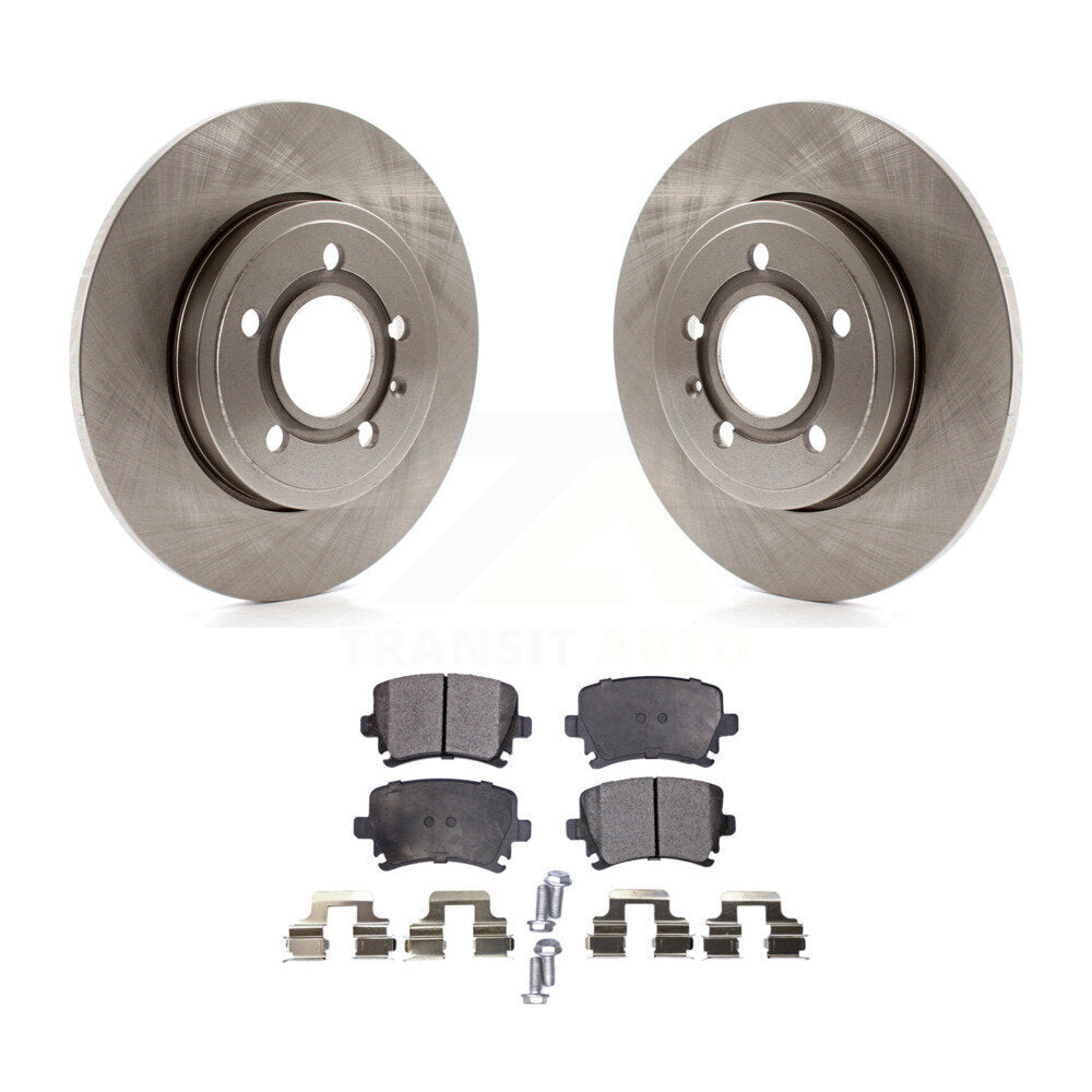 Rear Disc Brake Rotors And Ceramic Pads Kit For Audi A4 Quattro