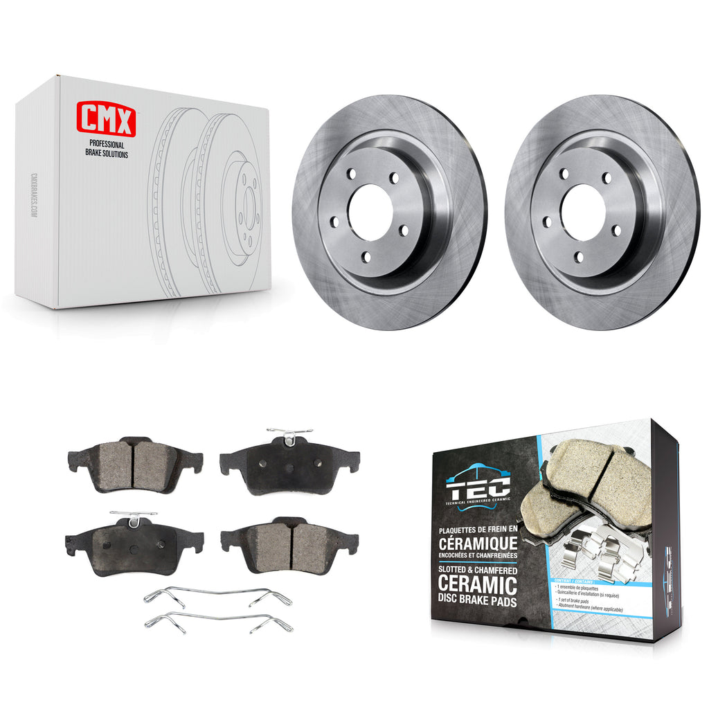 Rear Disc Brake Rotors And Ceramic Pads Kit For Mazda 5