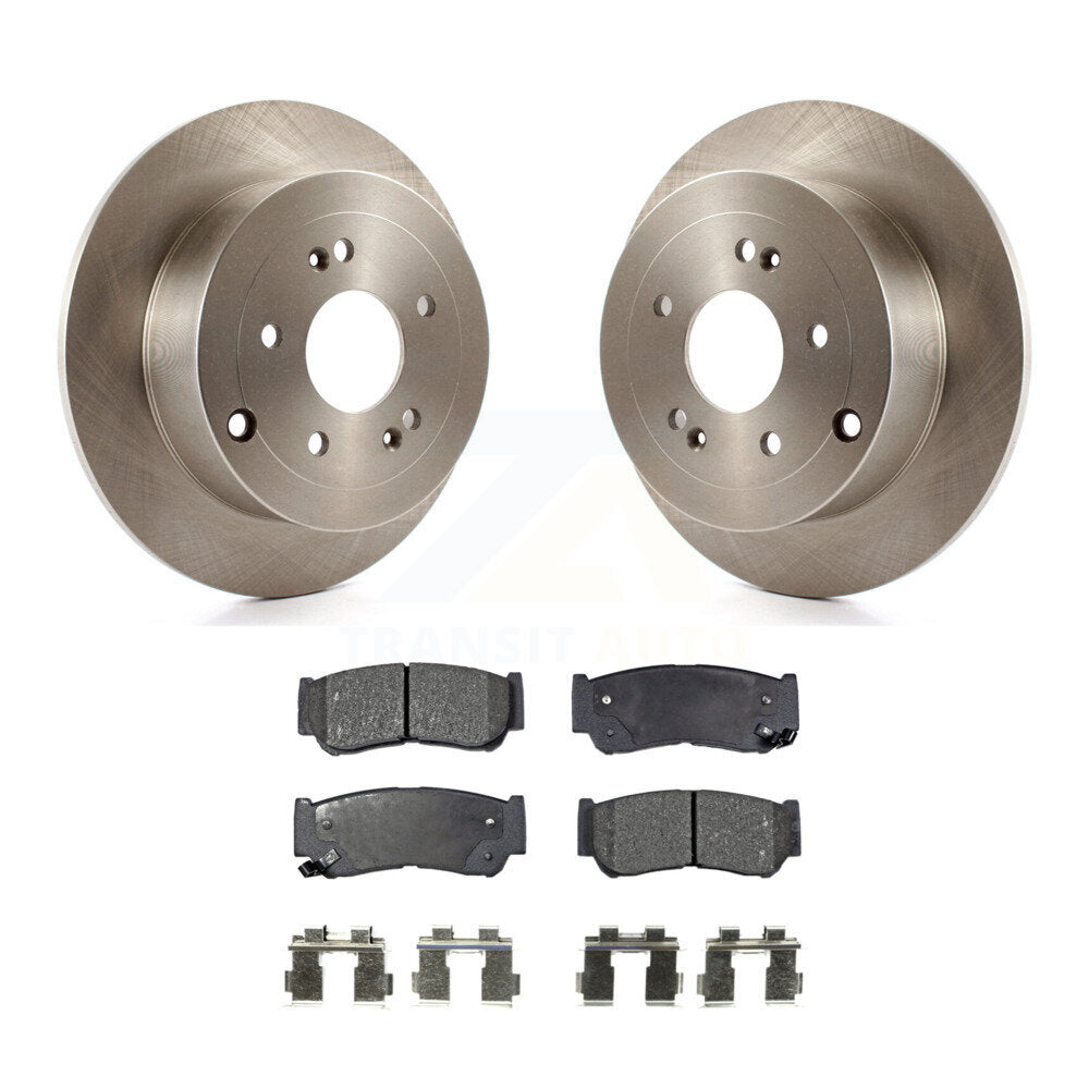 Rear Disc Brake Rotors And Ceramic Pads Kit For 2007-2009 Hyundai Santa Fe