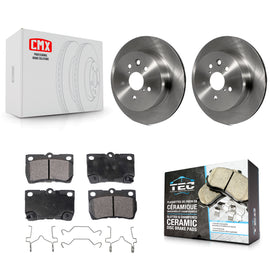 Rear Brake Rotors Ceramic Pad Kit For Lexus IS250 GS350 IS350 GS300 GS430 GS450h