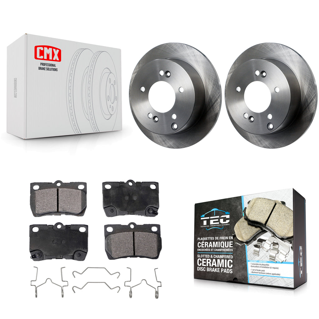 Rear Disc Brake Rotors And Ceramic Pads Kit For Lexus IS250