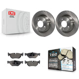Rear Disc Brake Rotors And Ceramic Pads Kit For BMW 328i 325i 323i