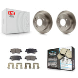 [Rear] 2010 Hyundai Elantra Sedan From 03 23 10 Premium OE Brake Rotors & Ceramic Pads Kit For Max Braking