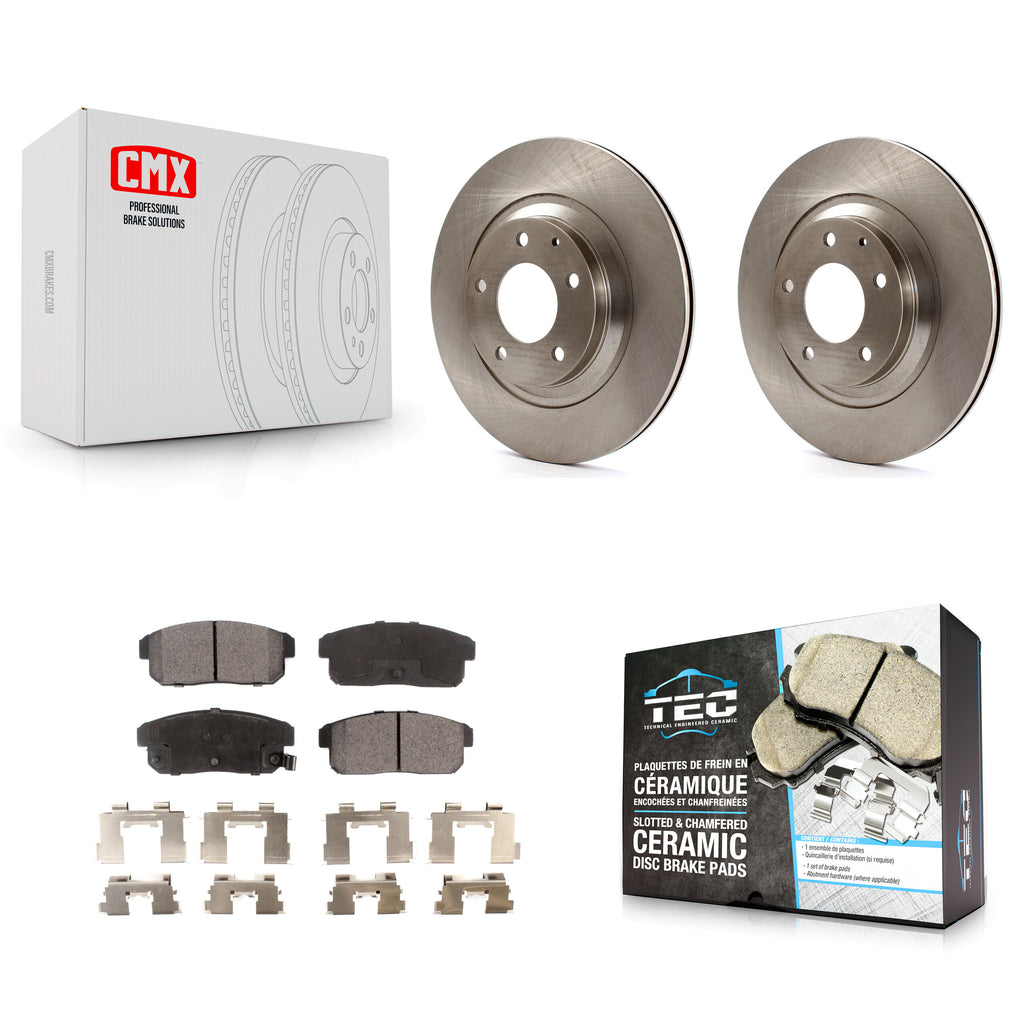 [Rear] 2004-2011 Mazda RX-8 Premium OE Brake Rotors & Ceramic Pads Kit For Max Braking