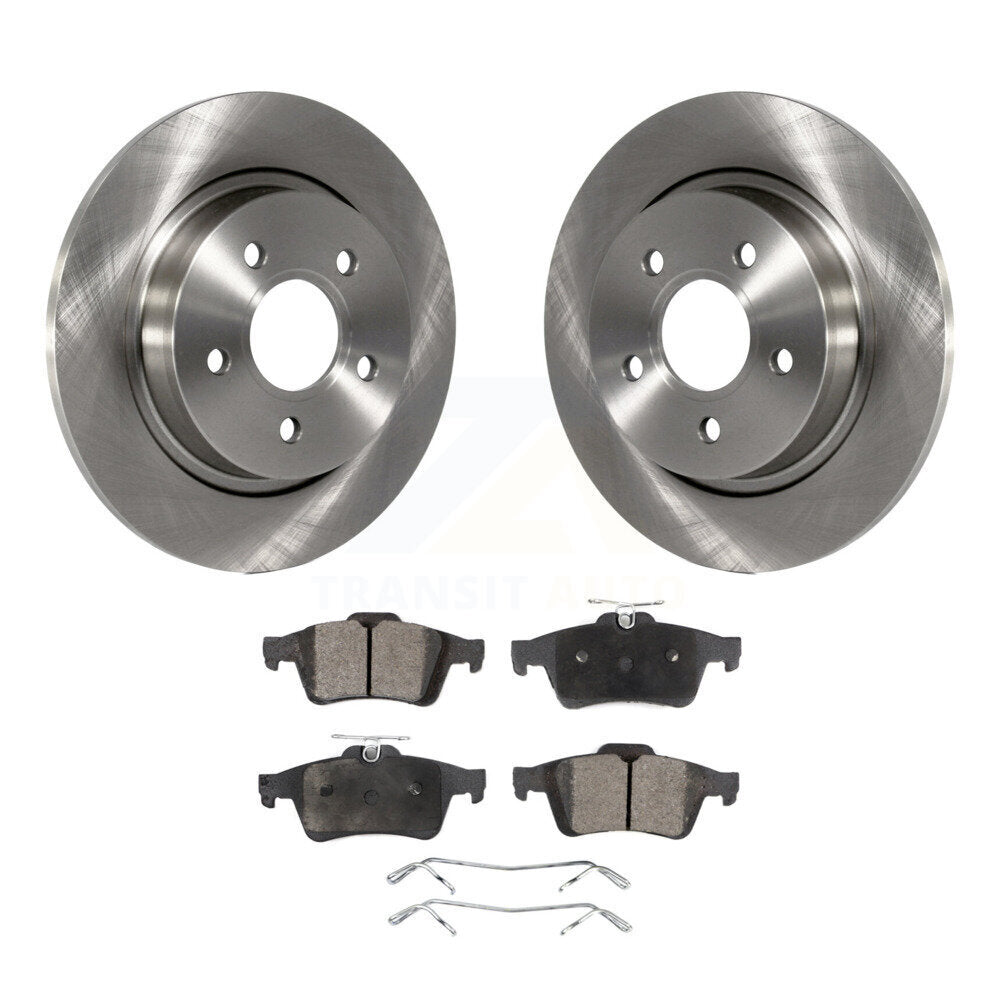 Rear Disc Brake Rotors And Ceramic Pads Kit For Volvo S40 C70 C30 V50