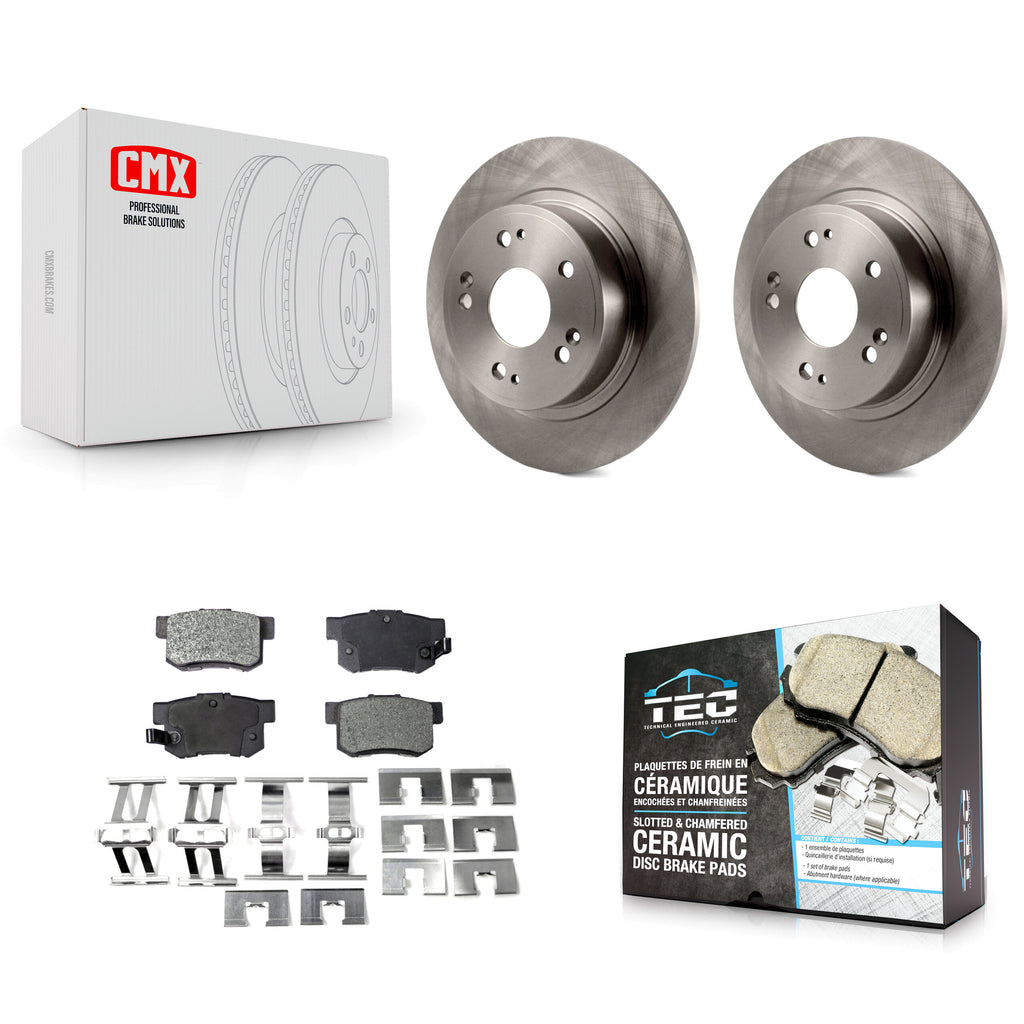 Rear Disc Brake Rotors And Ceramic Pads Kit For Honda Accord Acura ILX